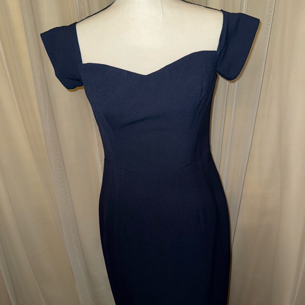 Dress the Population Blue Sweetheart Sheath Dress